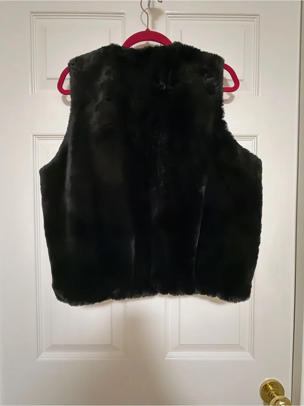 Forte Forte Italy Black Faux Fur Zip Vest Luxury Layering Piece size II EU (M)